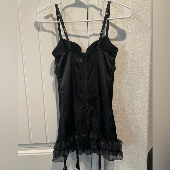 Victorias Secret Sexy Little Things Lingerie Ruffled Chemise, Black, Size 34B - Picture 3 of 9